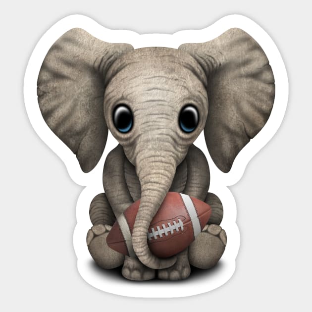 Baby Elephant Playing With Football Sticker by jeffbartels